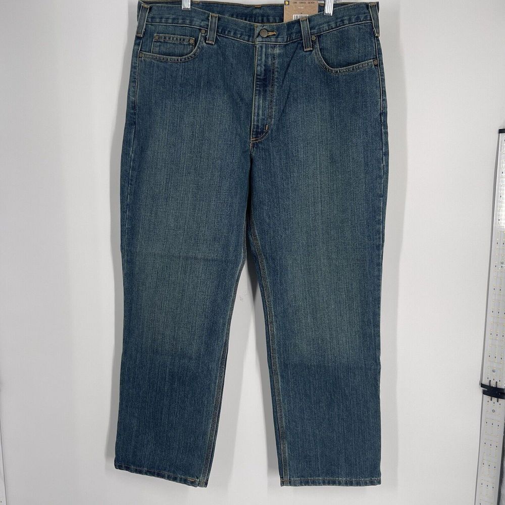 NWT Carhartt Denim Holter Jeans Relaxed‎ Fit BD1483-M Medium Wash Men's Sz 40x30